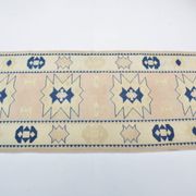 Beige And Blue Oushak Runner Rug sku 3324