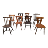 Mismatched bistro chairs