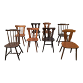 Mismatched bistro chairs