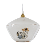 Vintage "kitten" chandelier in opaline