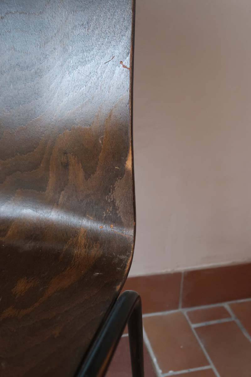 set of 10 vintage stackable chairs