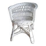 Vintage rattan children's armchair