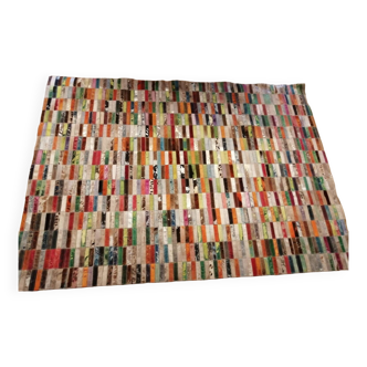 Tapis cuir multicolore