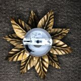 Wall light vintage gold metal flower