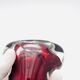 Trilobe Murano Sommerso Ruby Red & Solid Crystal Pocket Vase