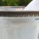 Champagne bucket decoration lion's head in silver metal