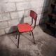 Chair in pink red formica 1960