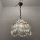 Small Crystal Brass Light Pendant 1960’s