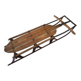 Vintage American sled in wood and metal - 1950s