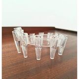 Bougeoir design vintage en plastique transparent