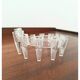 Bougeoir design vintage en plastique transparent