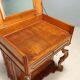 Coiffeuse ancienne Louis-Philippe en noyer et merisier, XIXe siècle