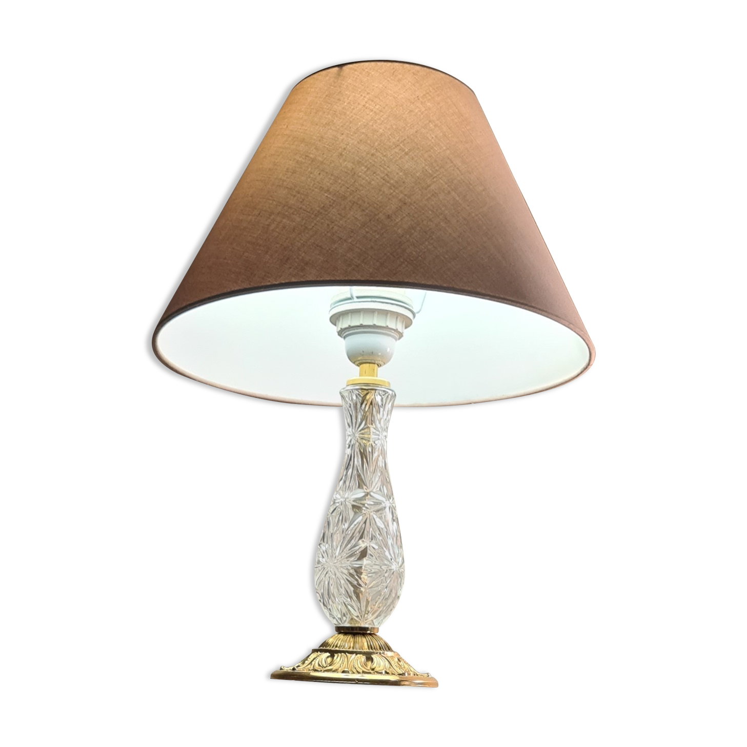 lamp style delux 1975 has 80 glass and chrome gold 40x25