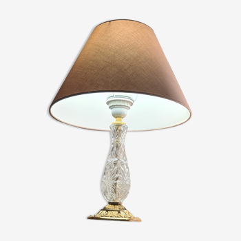 Lampe 1975 a 80 verre et  chrome or