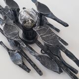 Brutalist wall lamp 1970 vintage