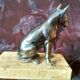 Greenhouse book dog sculpture regulates on marble slab