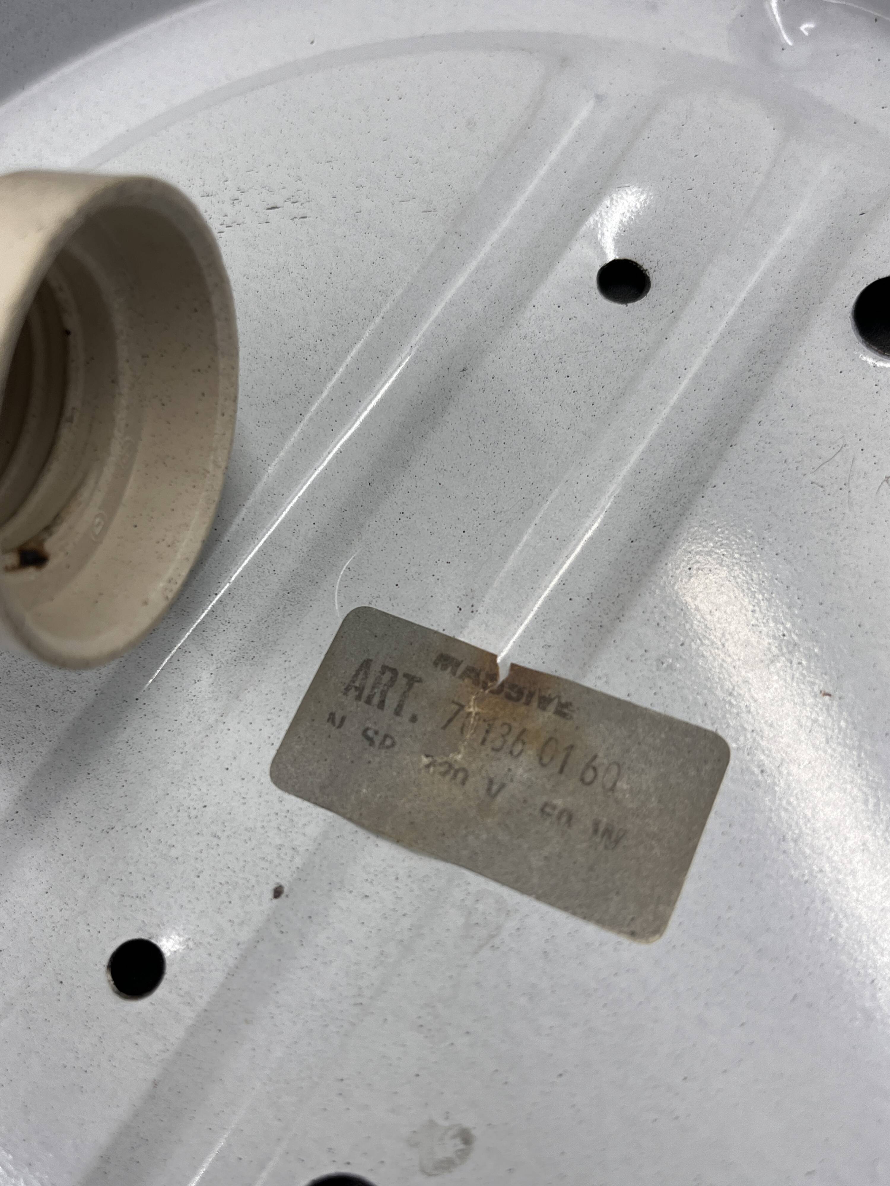 Massive molded glass ceiling light