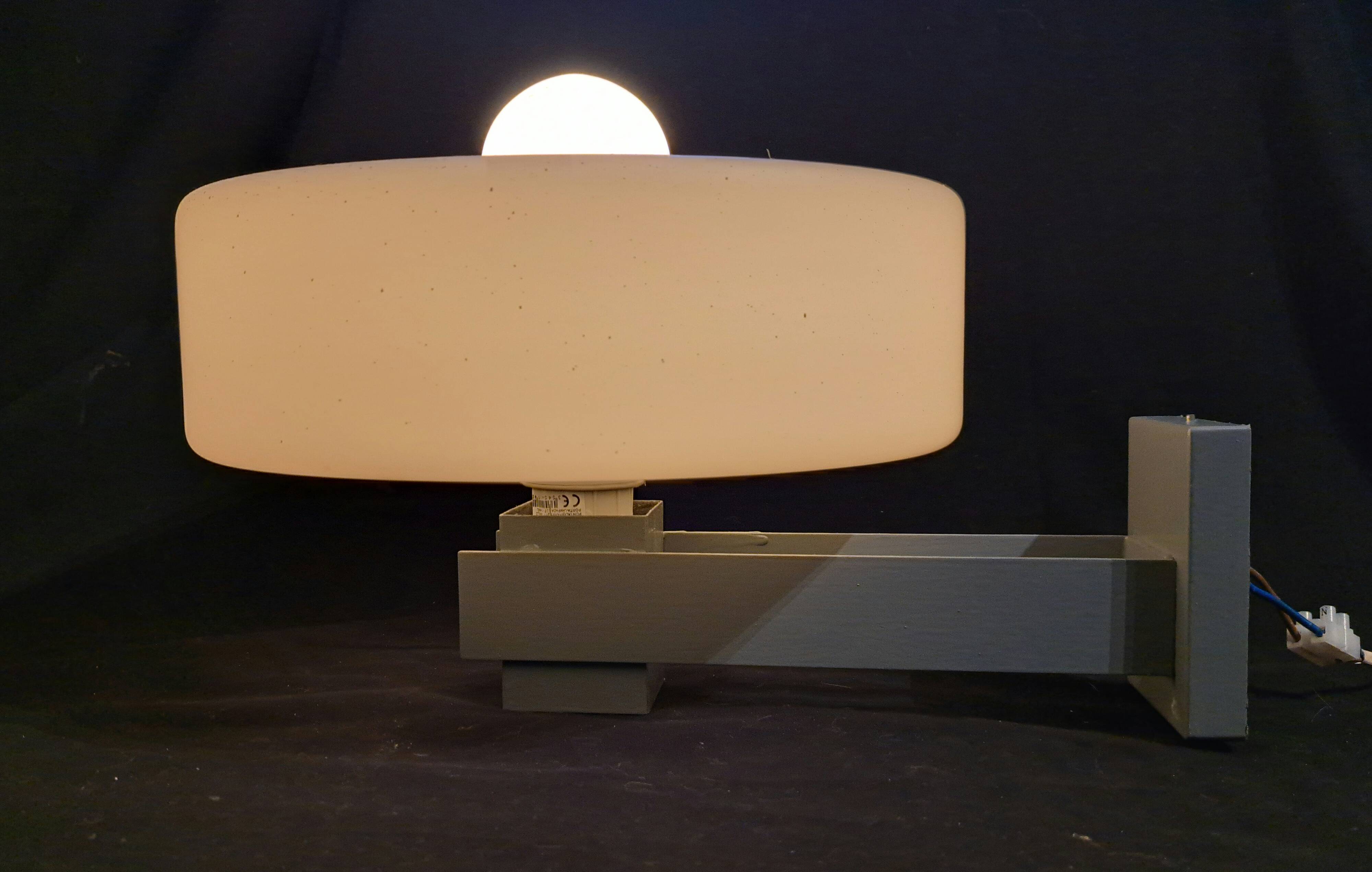 Pair of industrial wall lights, 1970