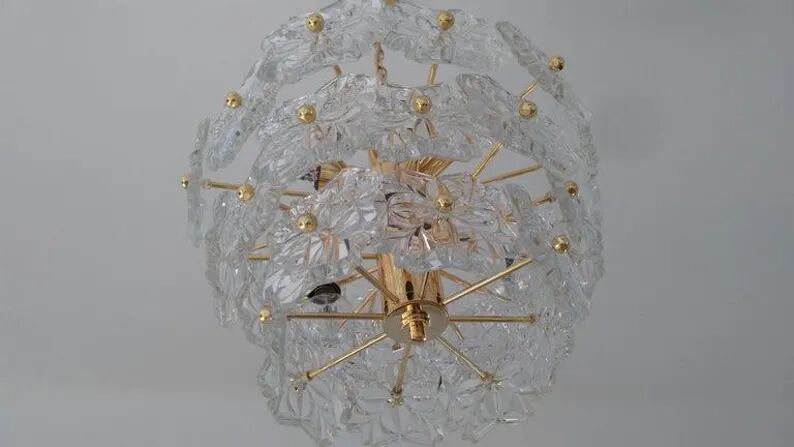 Glass Chandelier Kinkeldey, 1970s