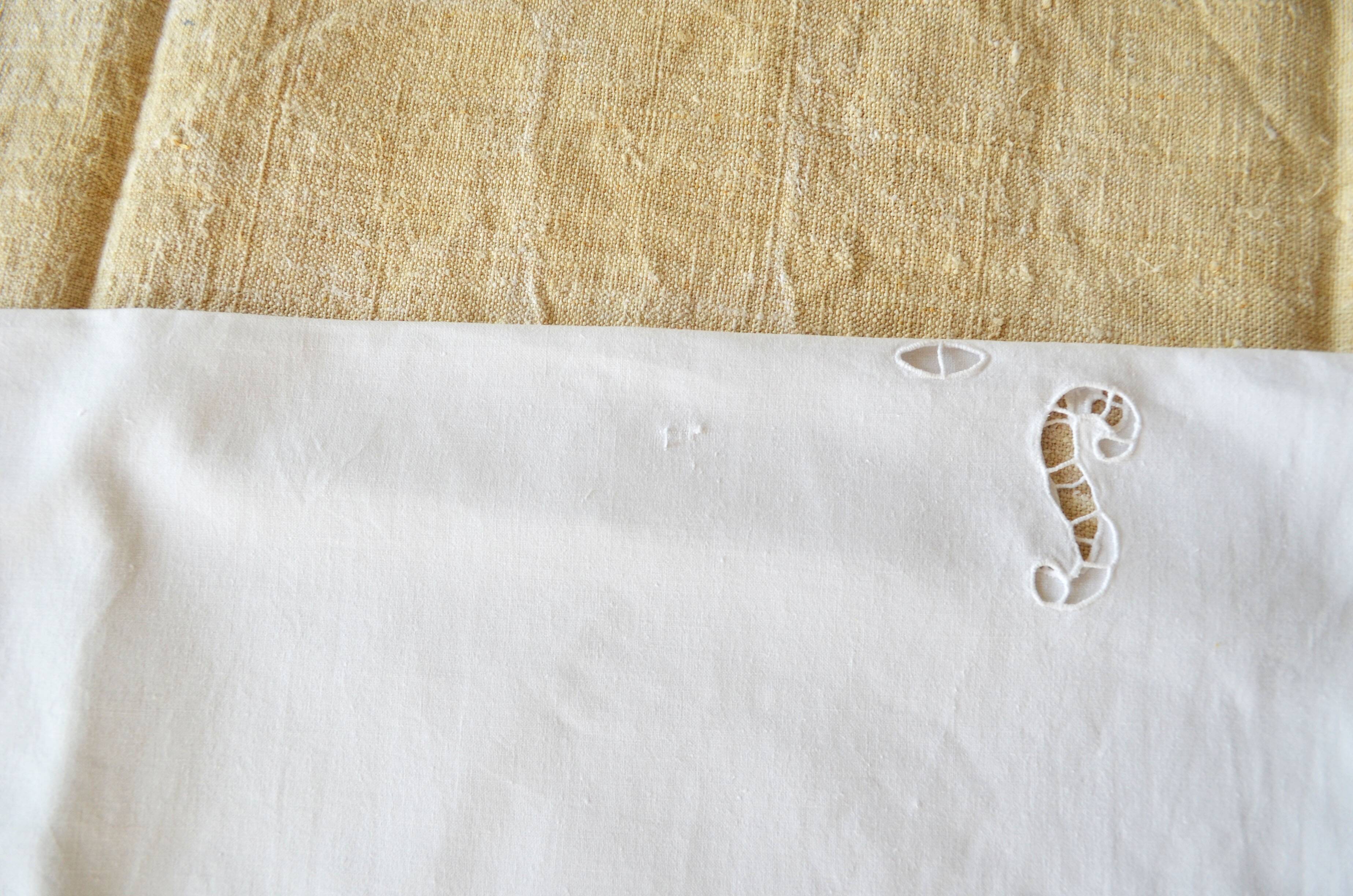 old rectangular white tablecloth brogue embroidery