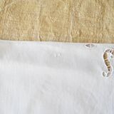 nappe ancienne rectangulaire blanche broderie richelieu