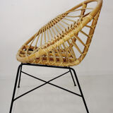 Rattan and metal chair