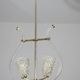 Amazing 2 Light Clear Rostrato Murano Glass Chandelier by Barovier & Toso,