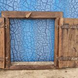 Old wooden tribal window