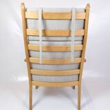 Armchair With High Back Model GE284 Made In Oak By Hans J. Wegner For Getama