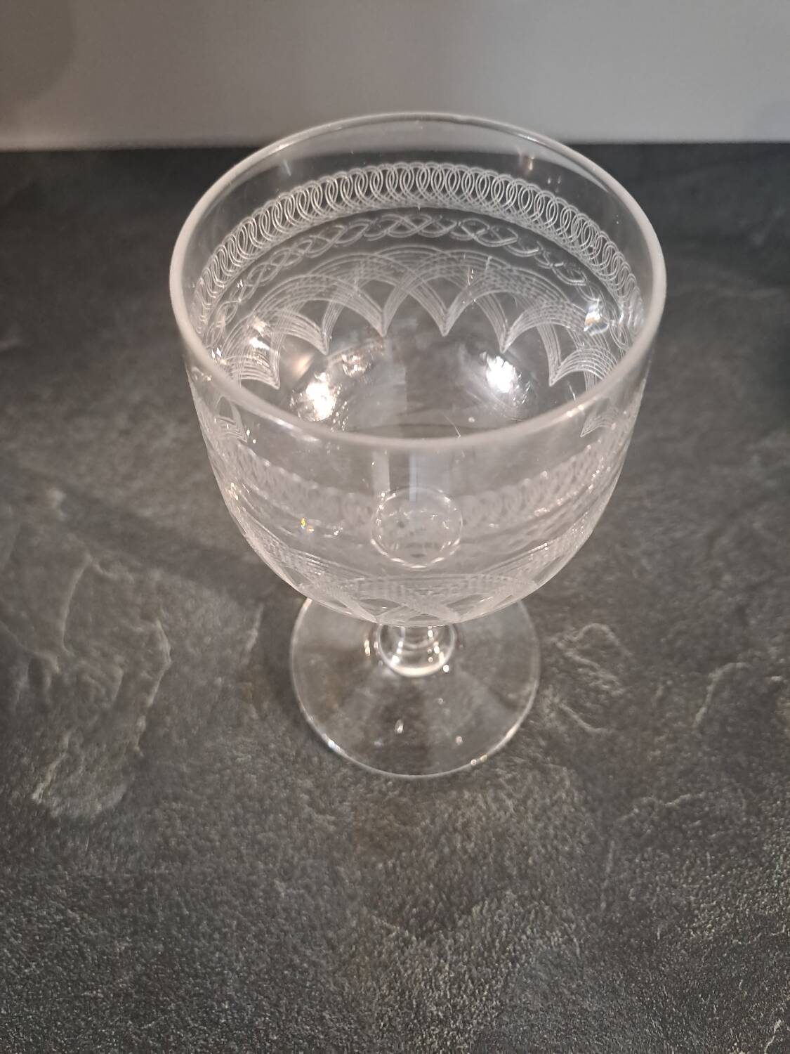 Old chiseled glasses