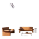 JP Audebert linear model 3-seater sofa in mocha leather