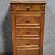 Nightstand, Louis XVI style bedside table in walnut, circa 1850.