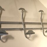 50s chrome wall coat rack