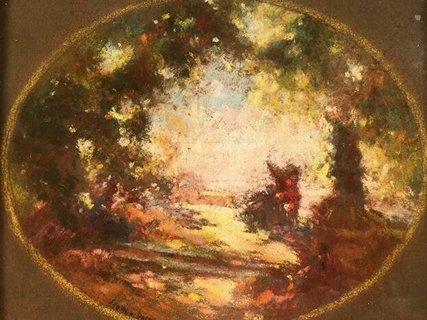 Georges Stelly-Desmoulins (1882-1959), signed pastel, small format