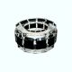 Art Deco candlestick, illegible signature – dodecagonal shape in glass