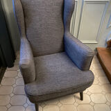 Fauteuil à grand dossier en tissu