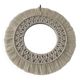 Miroir bohème en macramé et perles de bois