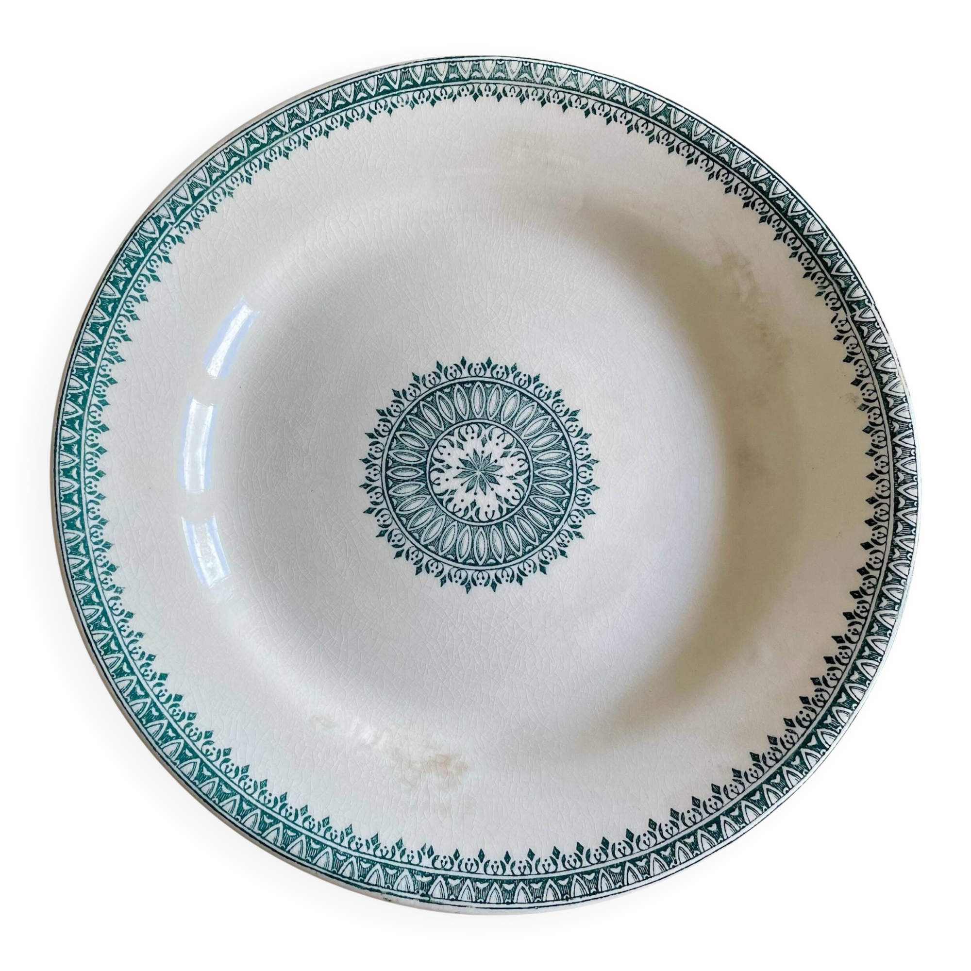 Antique earthenware mignardise dish from Creil & Montereau