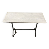Antique cast iron and marble bistro table
