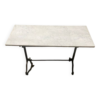 Antique cast iron and marble bistro table