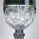 Set of 2 new two-tone Nachtmann Amaris crystal Rhine wine glasses