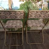 Set of 2 folding vintage chairs