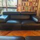 Canapés Roche Bobois cuir noir – 3/4 places + 2 places
