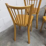 Set of 4 Baumann bistro chairs model 153 stamped 1981.