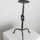 Bougeoir en fer forgé noir avec détail de nœud - Centre de table vintage brutaliste italien des années 1970