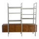 A row of 1980s bookshelves