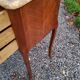 Louis XV style bedside in marquetry and marble top