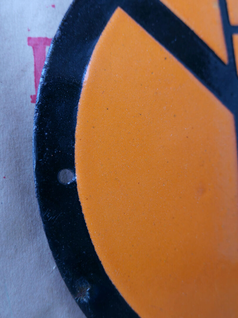 Russian factory enamelled plate