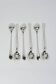Six soda or ice cream spoons Christofle model Fidélio in silver-plated metal.