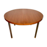 Round table with teak extension design Pierre Guariche edition Huchers Minvielle 1960